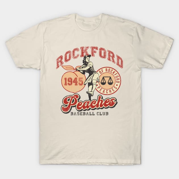 Rockford Peaches T-Shirt by Alema Art